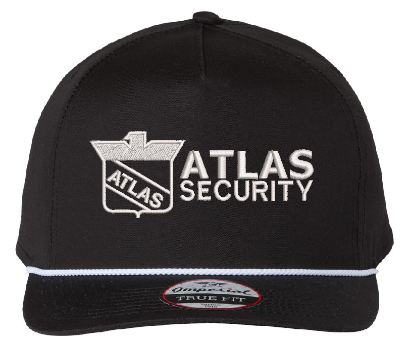 Imperial 'Barnes' Black/White Embroidered Atlas Hat