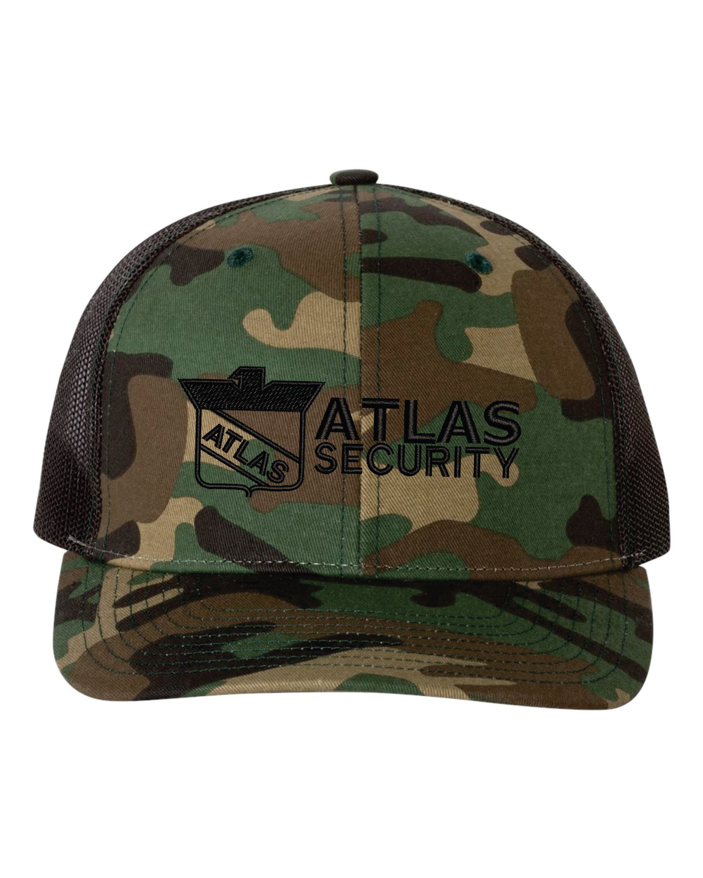 Richardson 112 Camo/Black Embroidered Atlas Hat