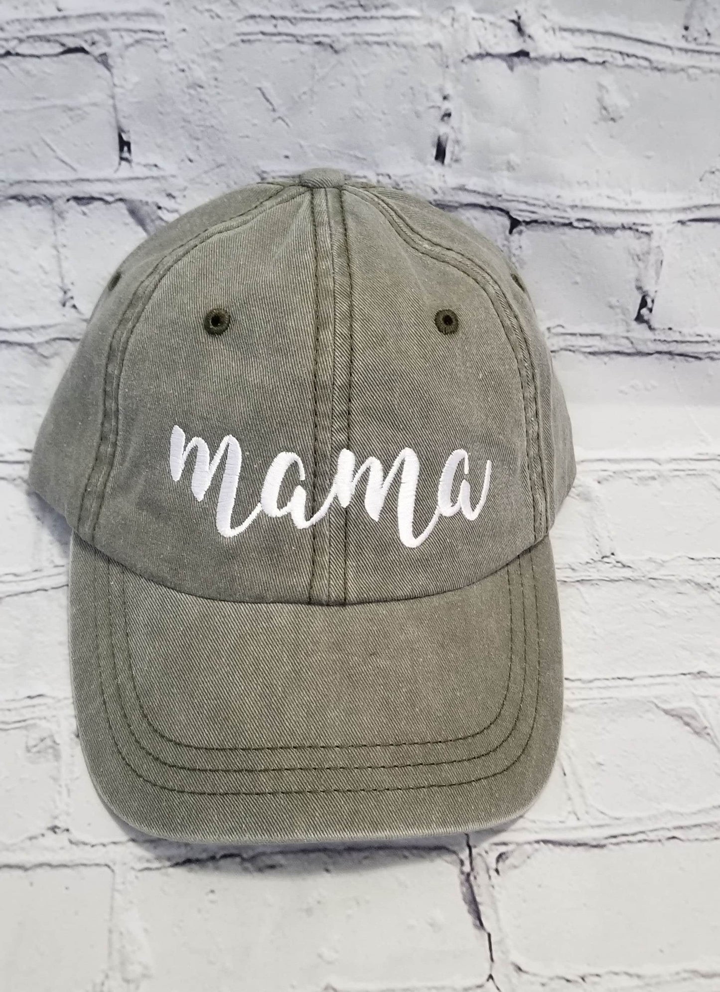 MAMA - Embroidered Pigment Dyed Hat