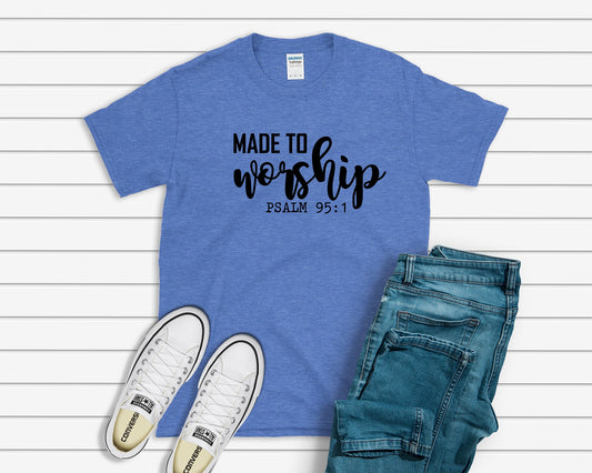 Made to worship | Psalm 95:1 - Softstyle T-shirt