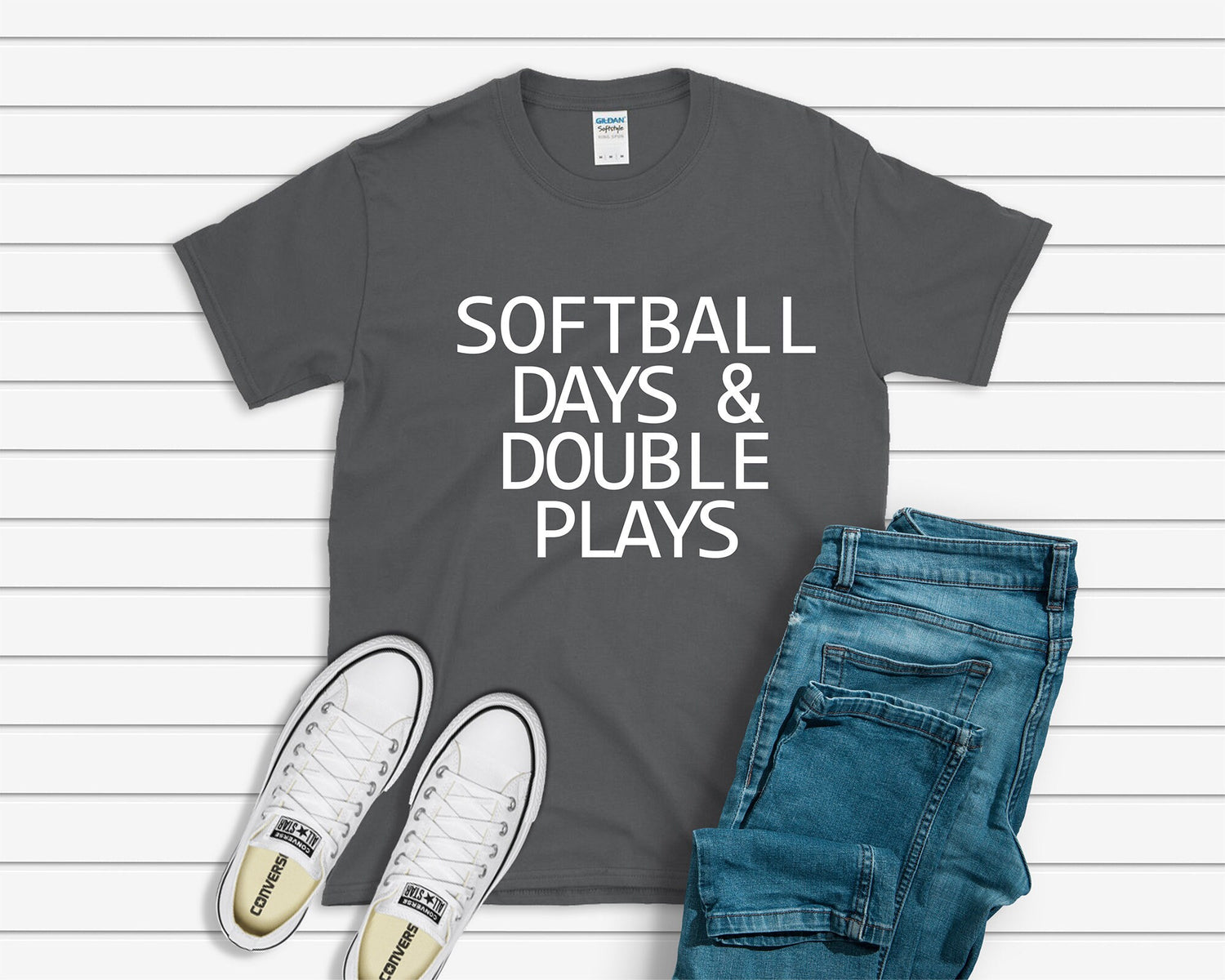 Softball Days & Double Plays - Softstyle T-shirt