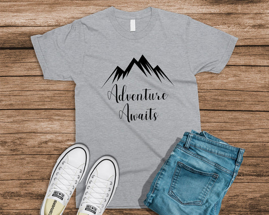 Adventure Awaits Mountains Bella+Canvas T-shirt