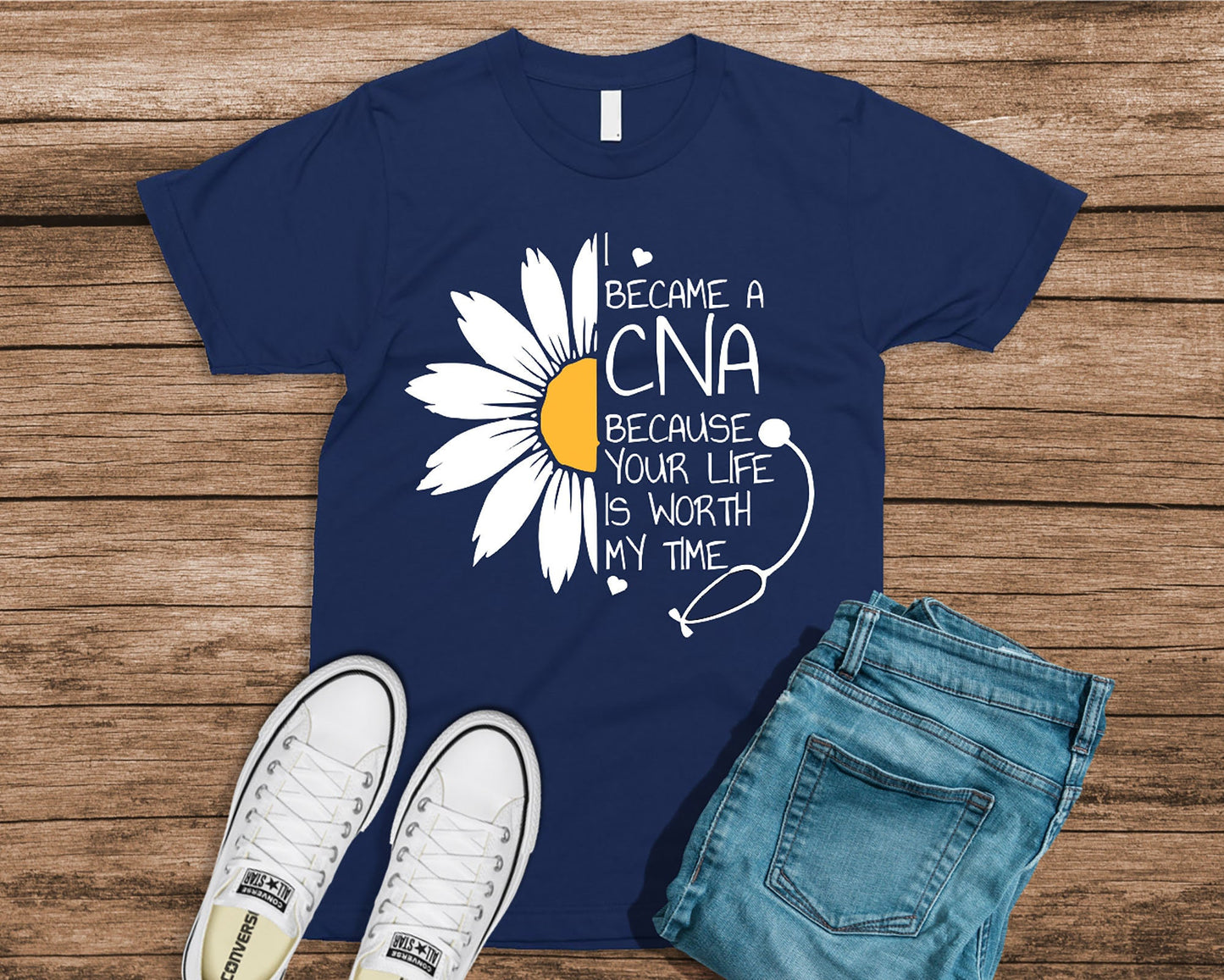 I Became A CNA Because Your Life Is Worth My Time - Bella+Canvas T-Shirt