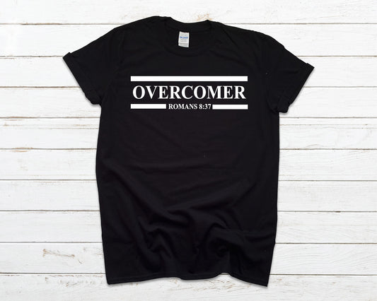 Overcomer, Romans 8:37 - Bella+Canvas T-shirt