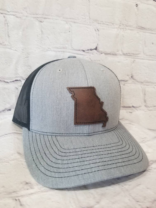 Leather Missouri Patch - Heather Grey Richardson 112 Hat